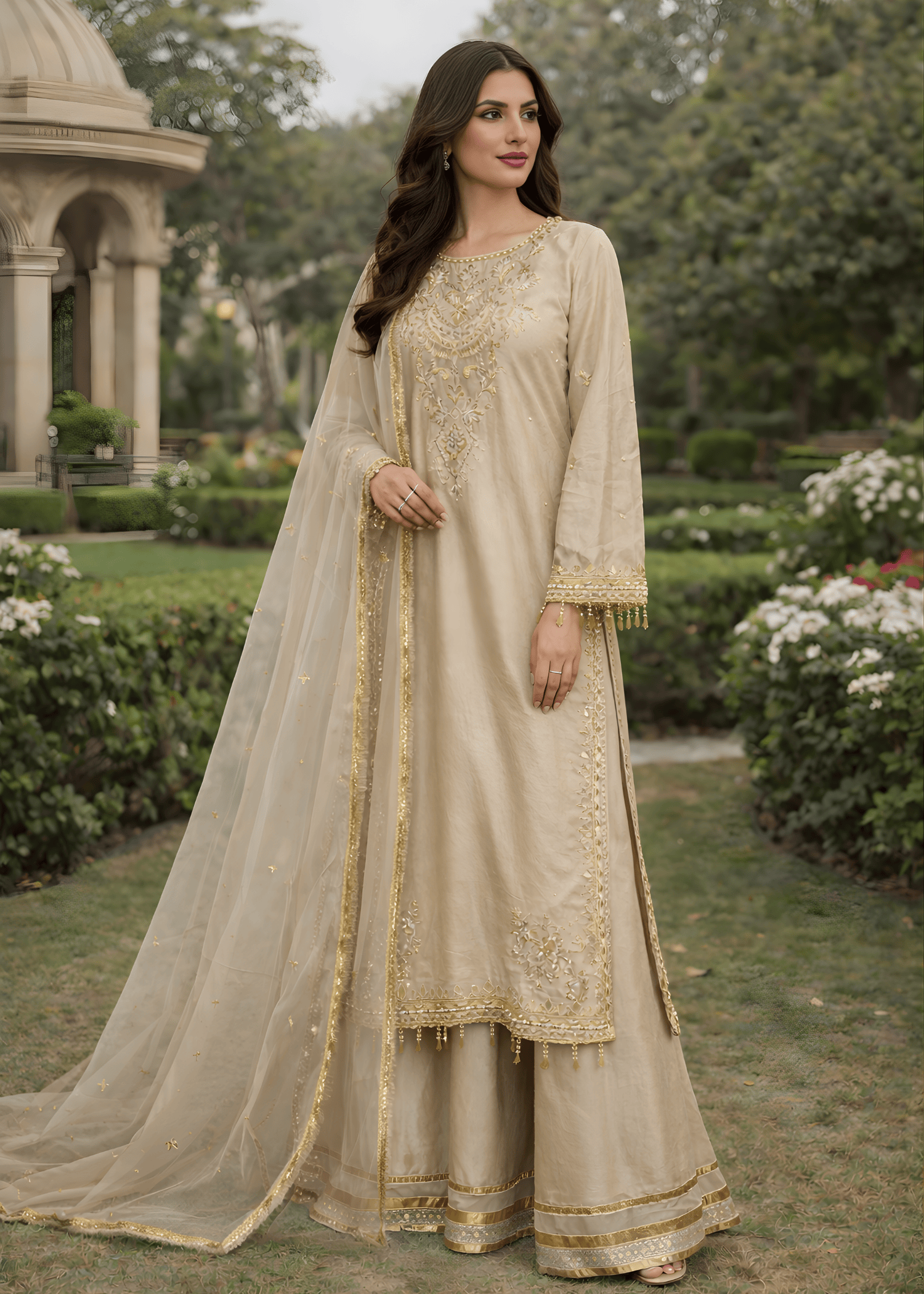 TANIISHA ARQEEN Beige Women 3pcs