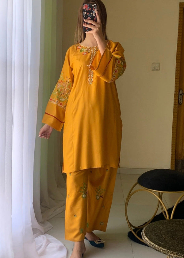 Chaudhary Arts Early bird Mustard Women 2pcs