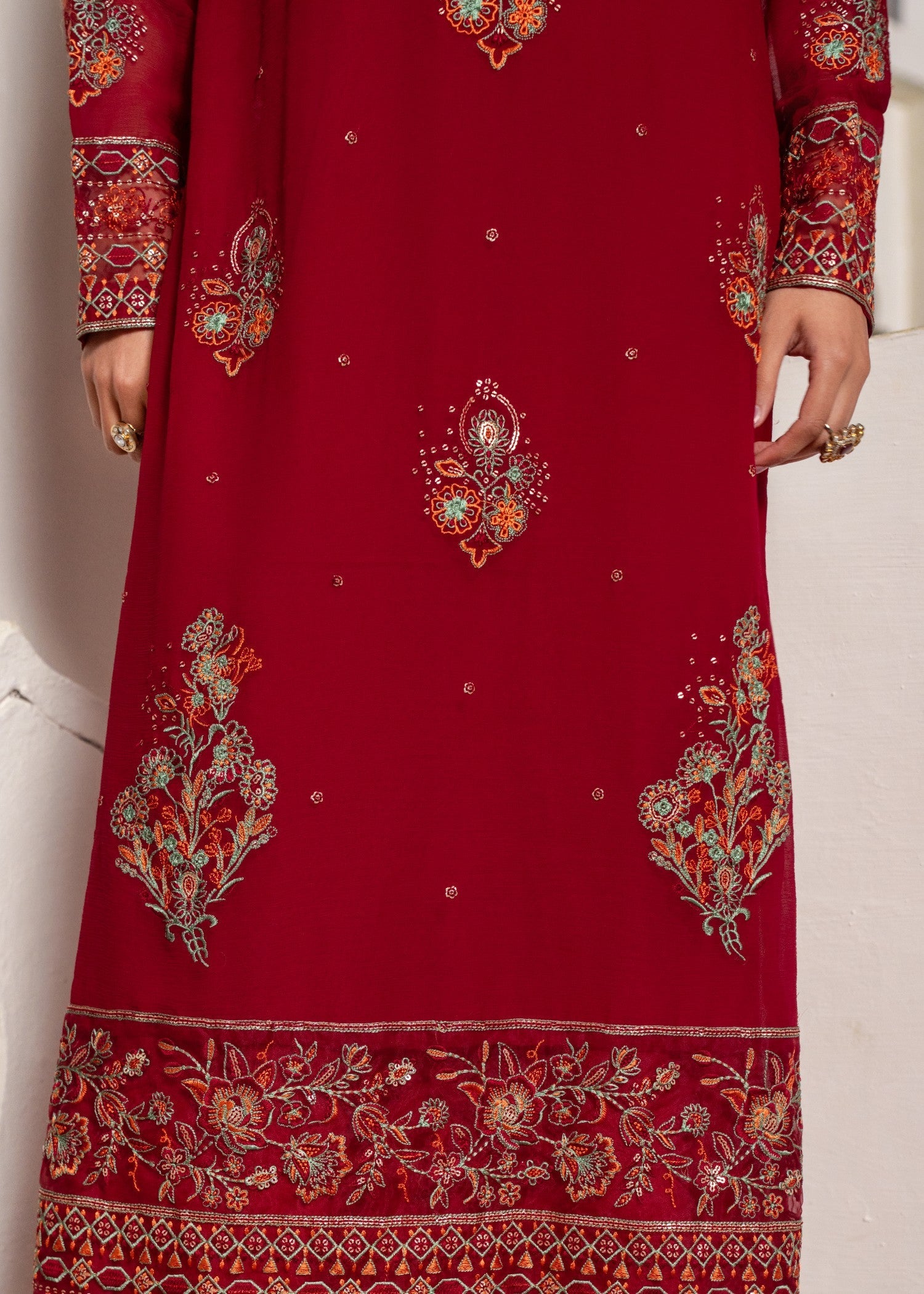 Agha Jaan SURKHAAB Women 3pcs