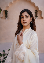 Yolo Pret Embroidered Raw Silk with Farshi Shalwar with Organza Embroidered Bordered Dupatta JASHAN S25 0039 Women 3pcs