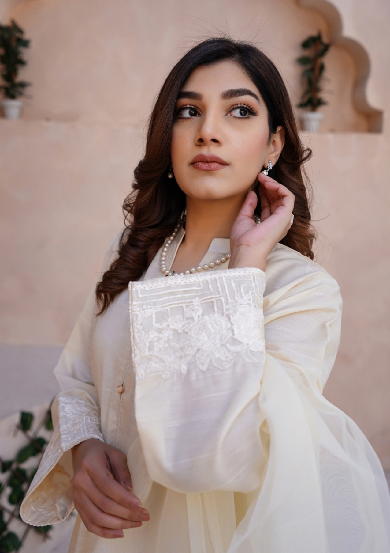 Yolo Pret Embroidered Raw Silk with Farshi Shalwar with Organza Embroidered Bordered Dupatta JASHAN S25 0039 Women 3pcs