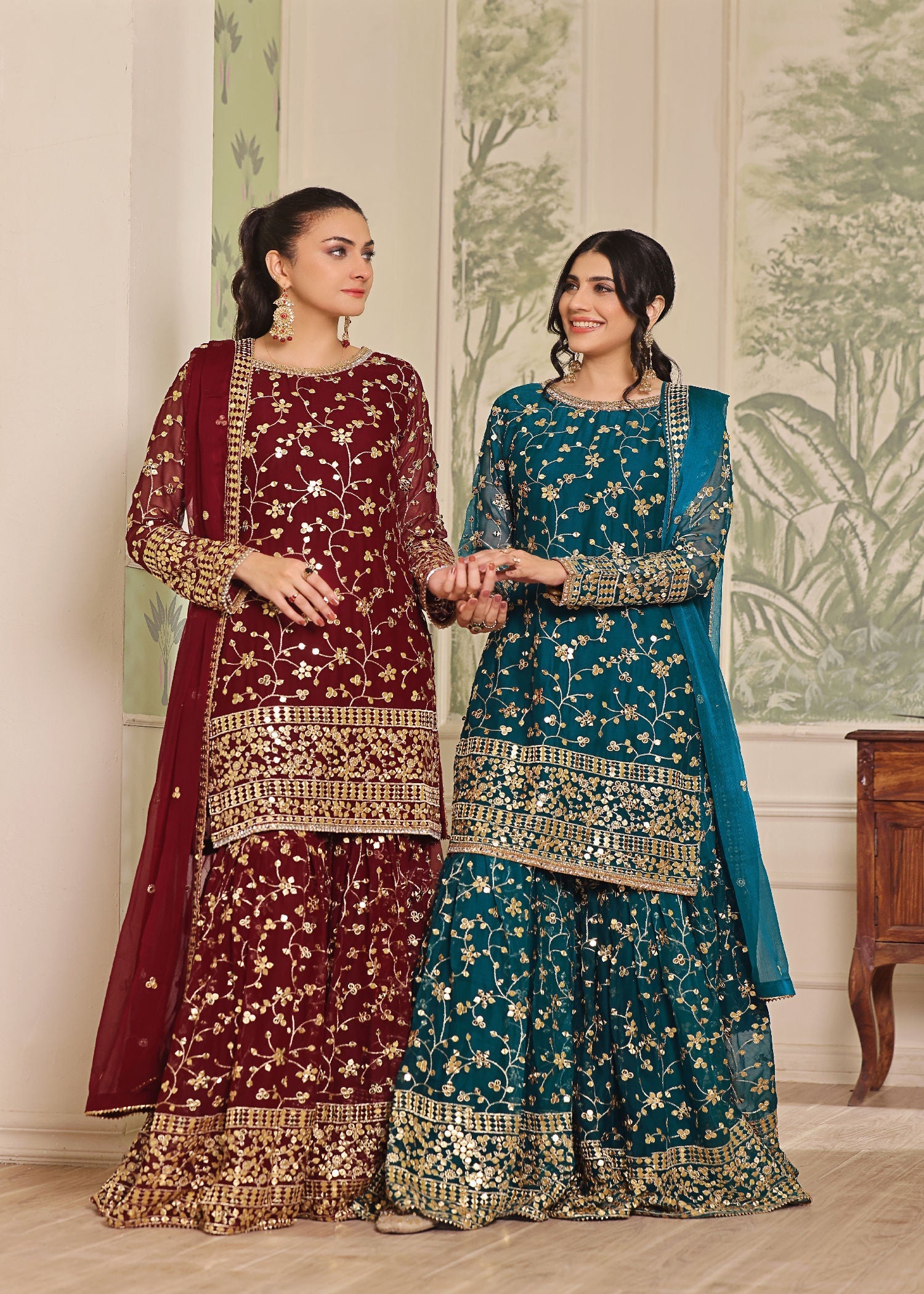 Ayesha Closet Mehndi Teal Women 3pcs
