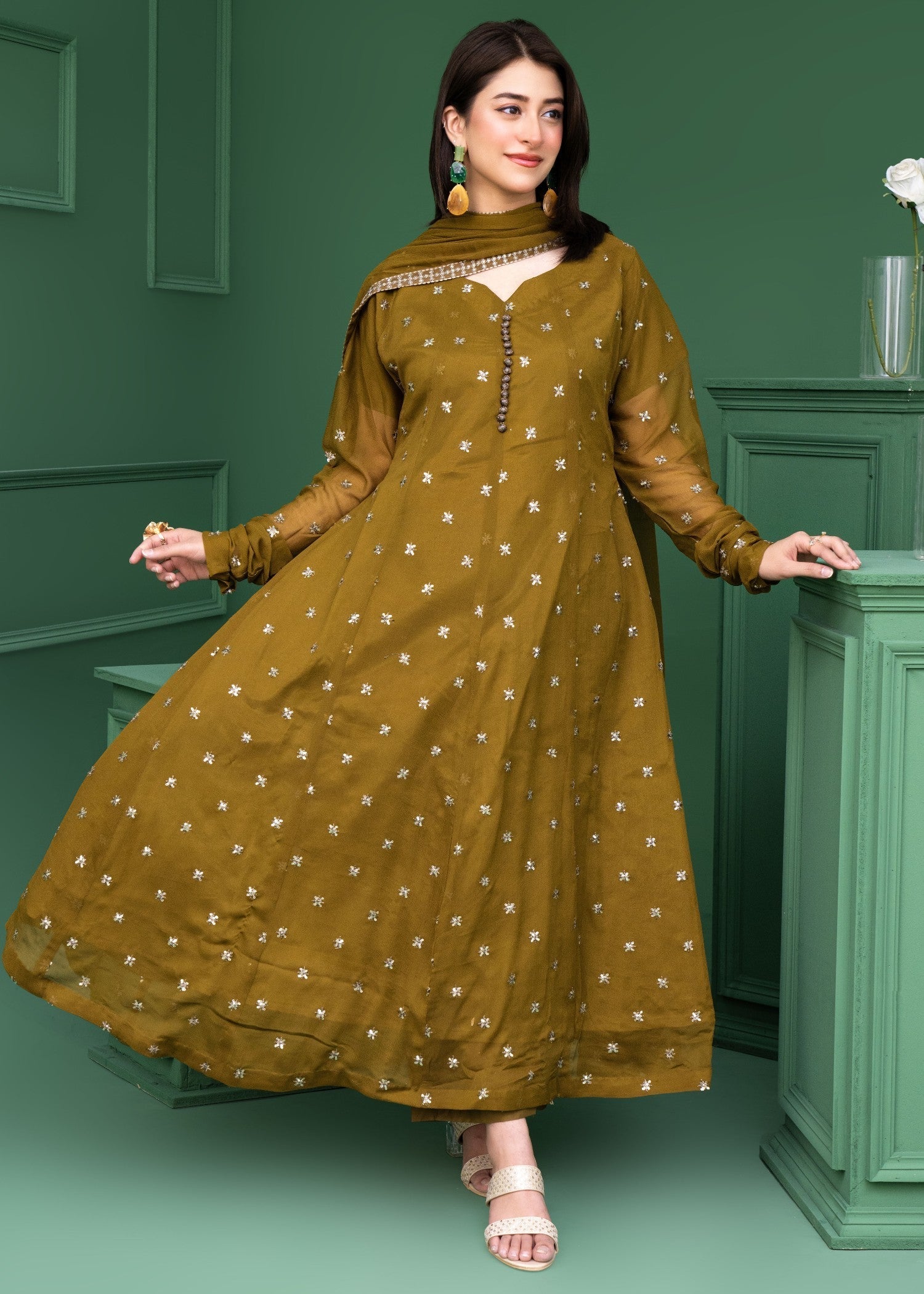 Style Saga 2178 Olive Women 3pcs