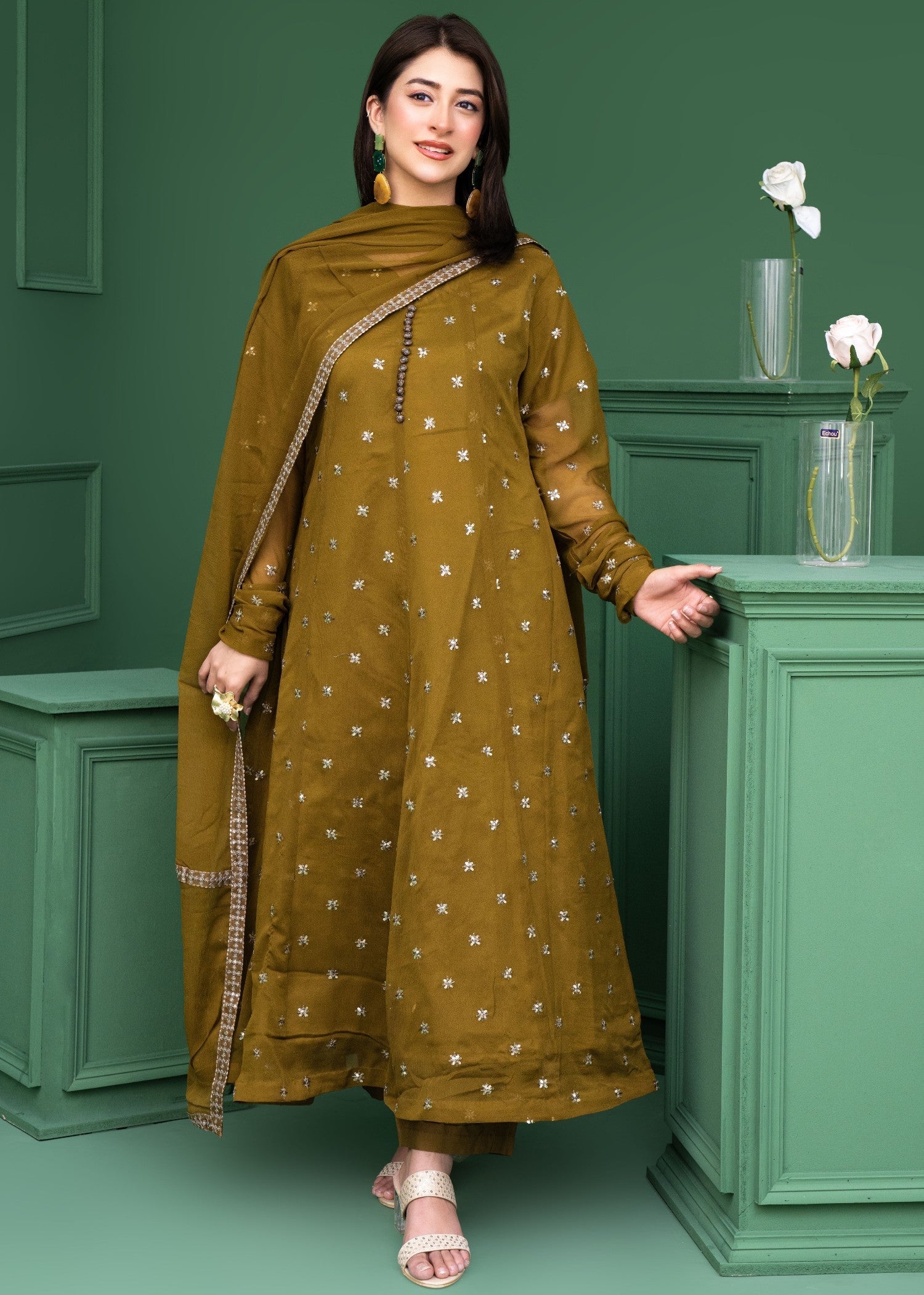 Style Saga 2178 Olive Women 3pcs