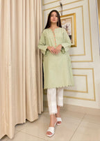 Urban Cut Premium Cotton Embroidered Kurta Women 1pcs