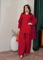 Akhrot Clothing Deep red Farshi Women 3pcs