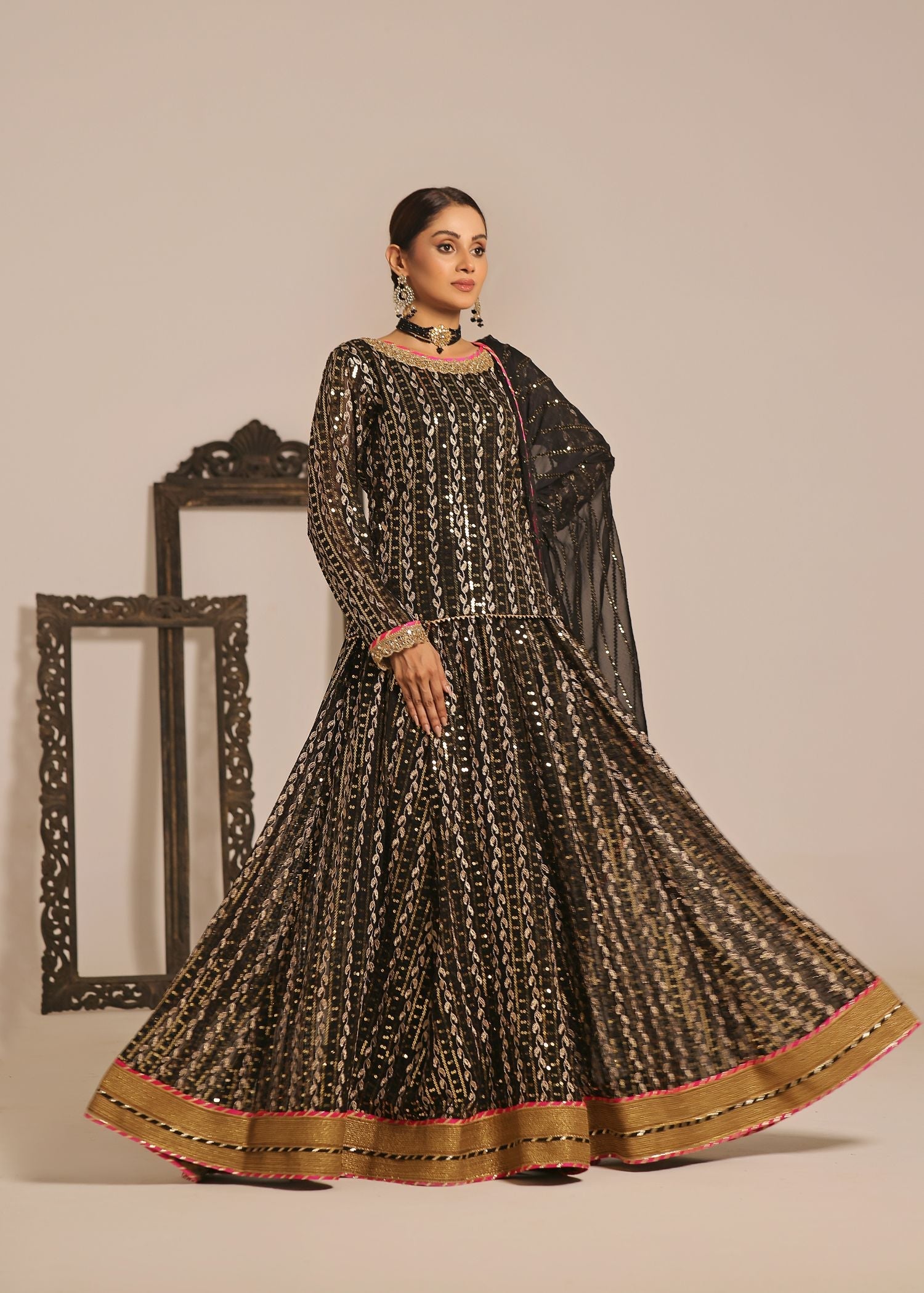 Ayesha Closet Shadmani Black Charm Women 3pcs