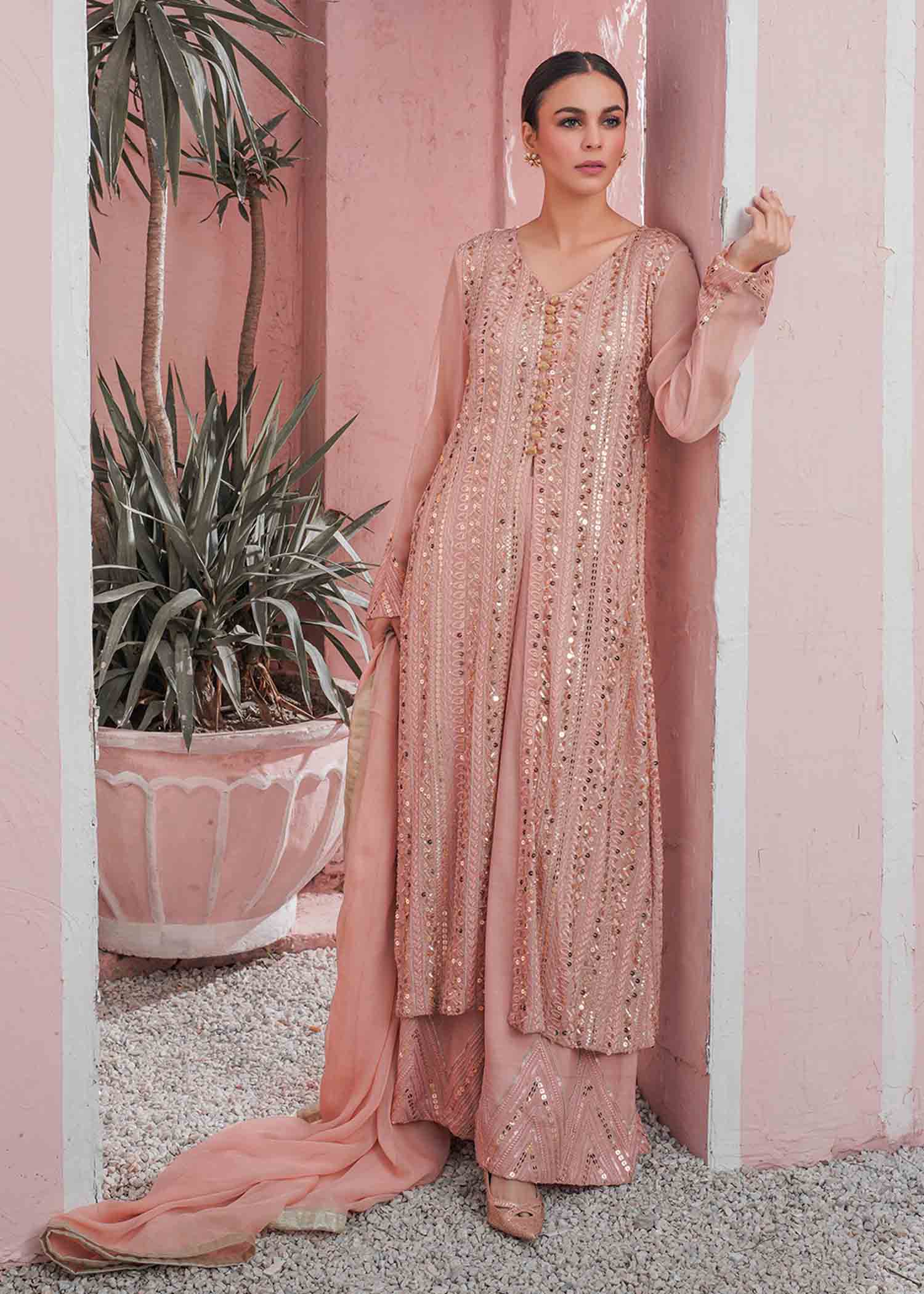 Rang-e-Haya Ufaq / Light Peach Women 4pcs