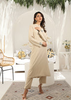 Najia Zia SAND EMBROIDERED SUIT (STITCHED) Women 2pcs