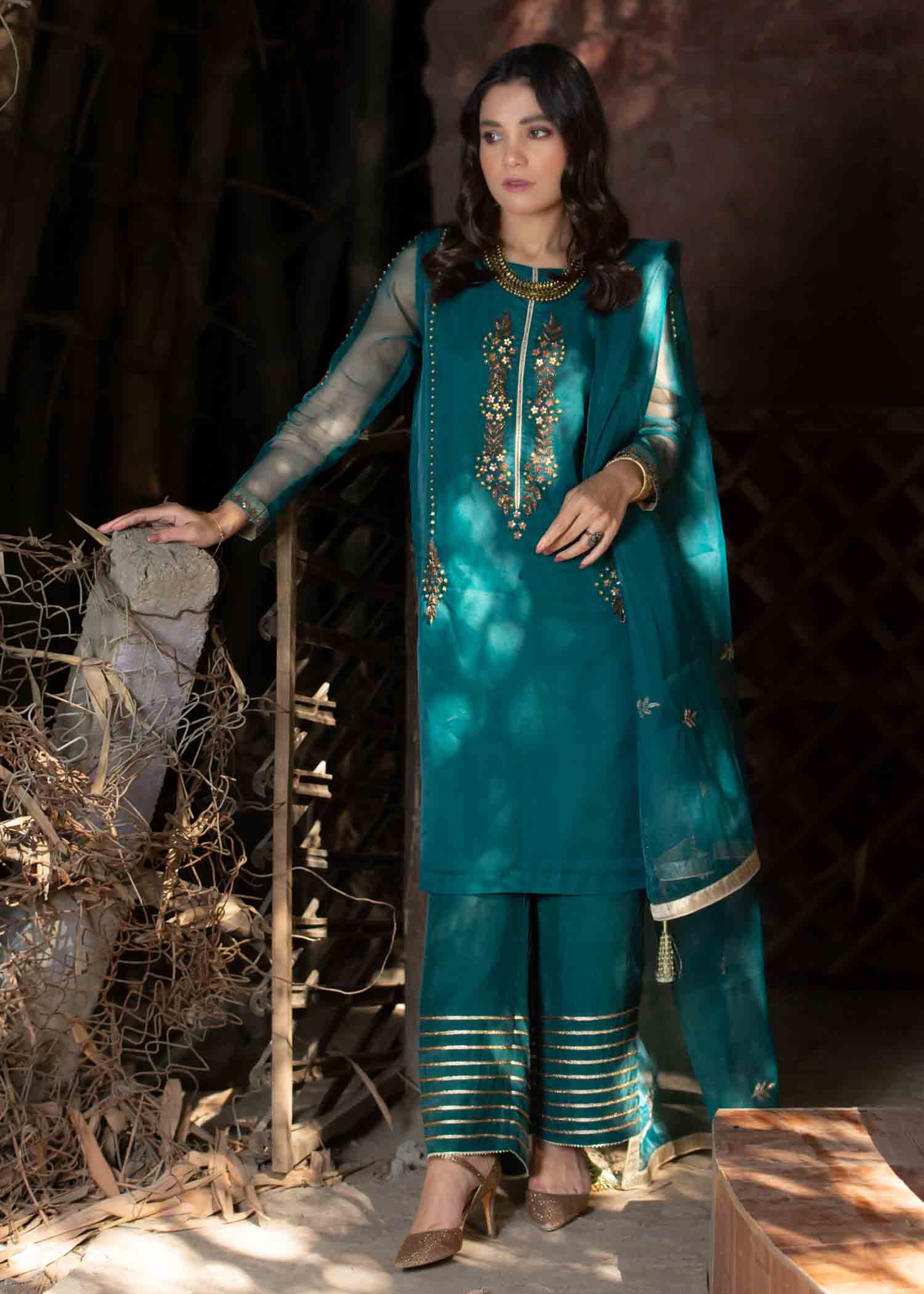 Eraj Hussain Emerald Green — Zamurd Women 3pcs