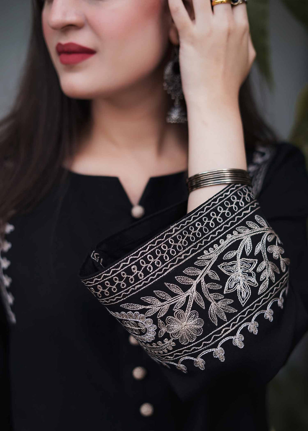 Aisling By Nirmal Black Women 2pcs