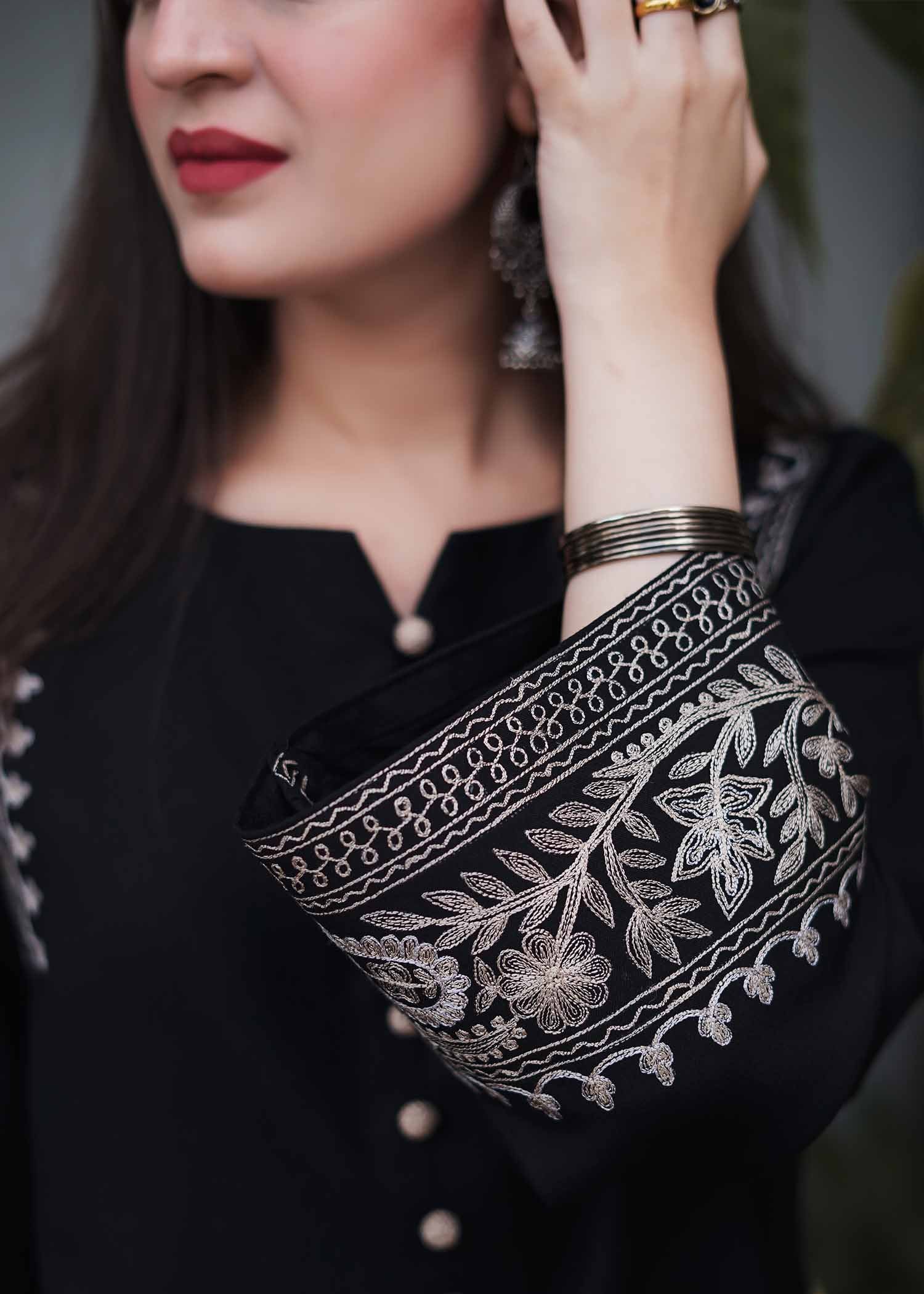 Aisling By Nirmal Black Women 2pcs