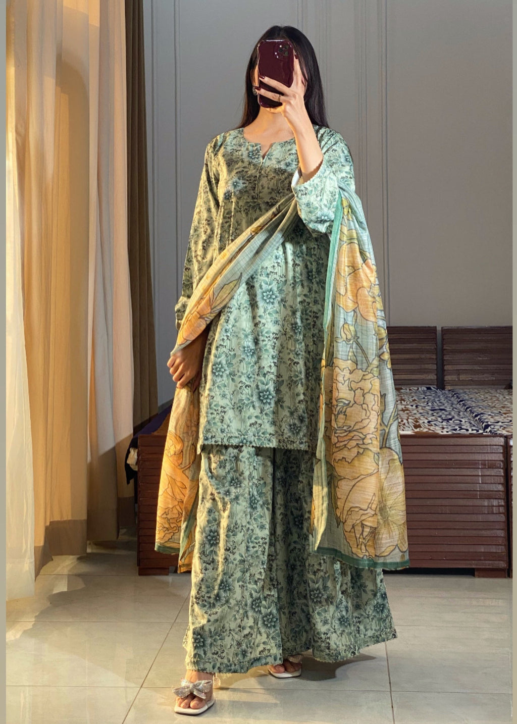 Ayesha B pastelgreen (seema) Women 3pcs