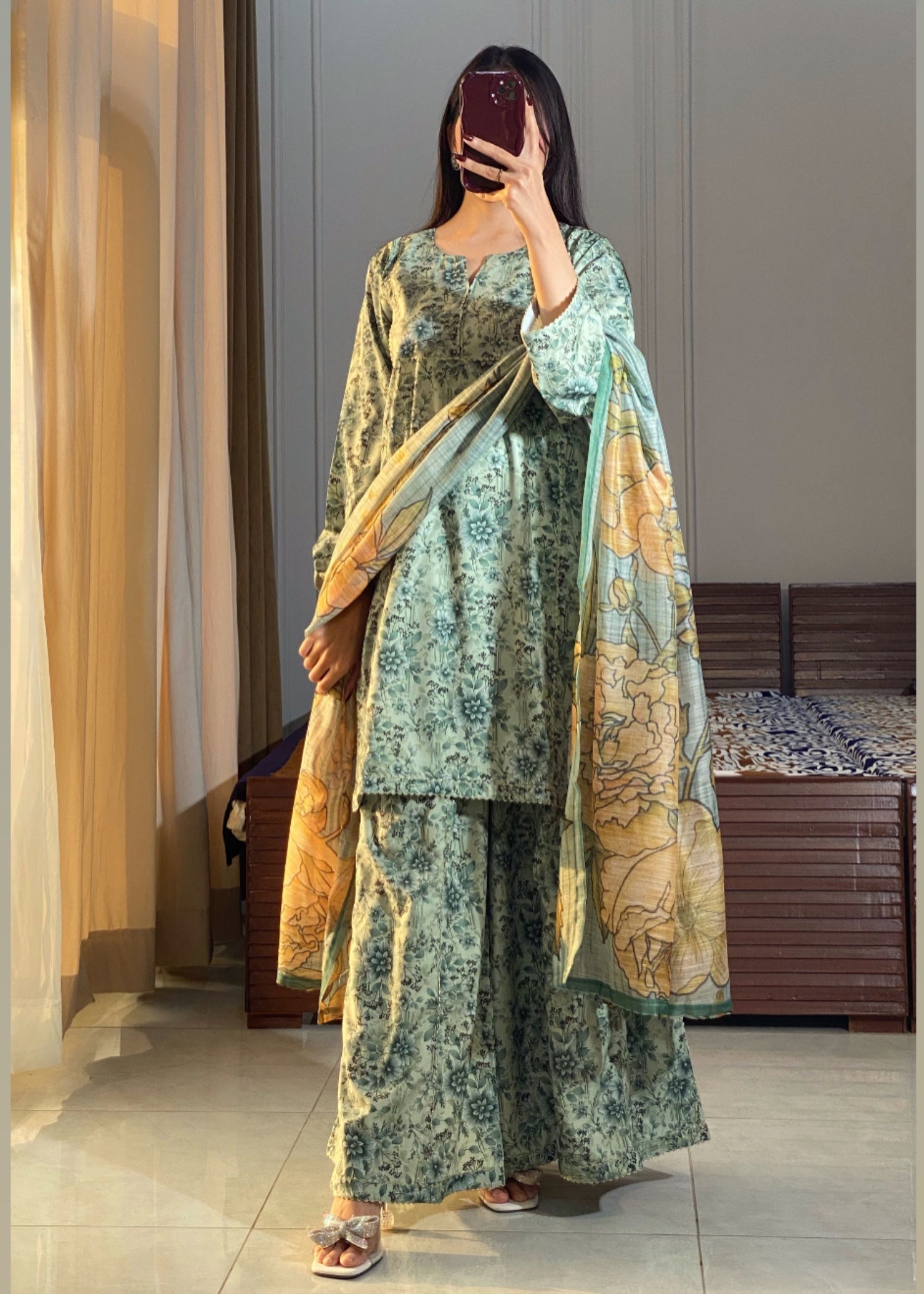 Ayesha B pastelgreen (seema) Women 3pcs