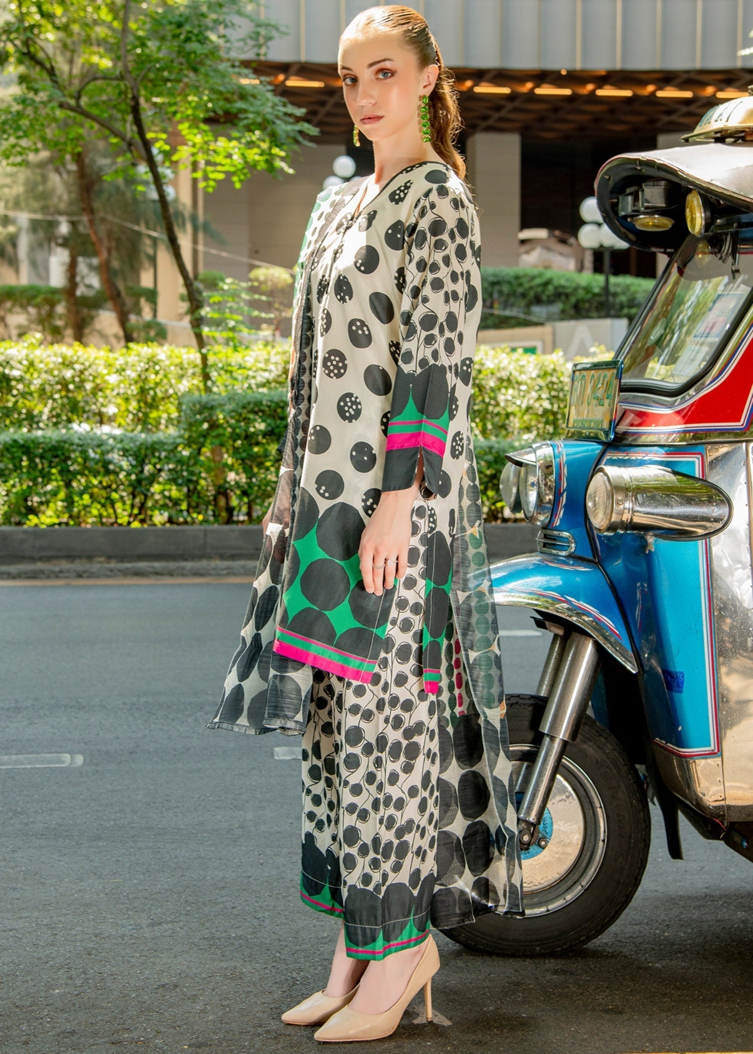 By-East Lawn Suit Printed (WHT 2) Women 3pcs