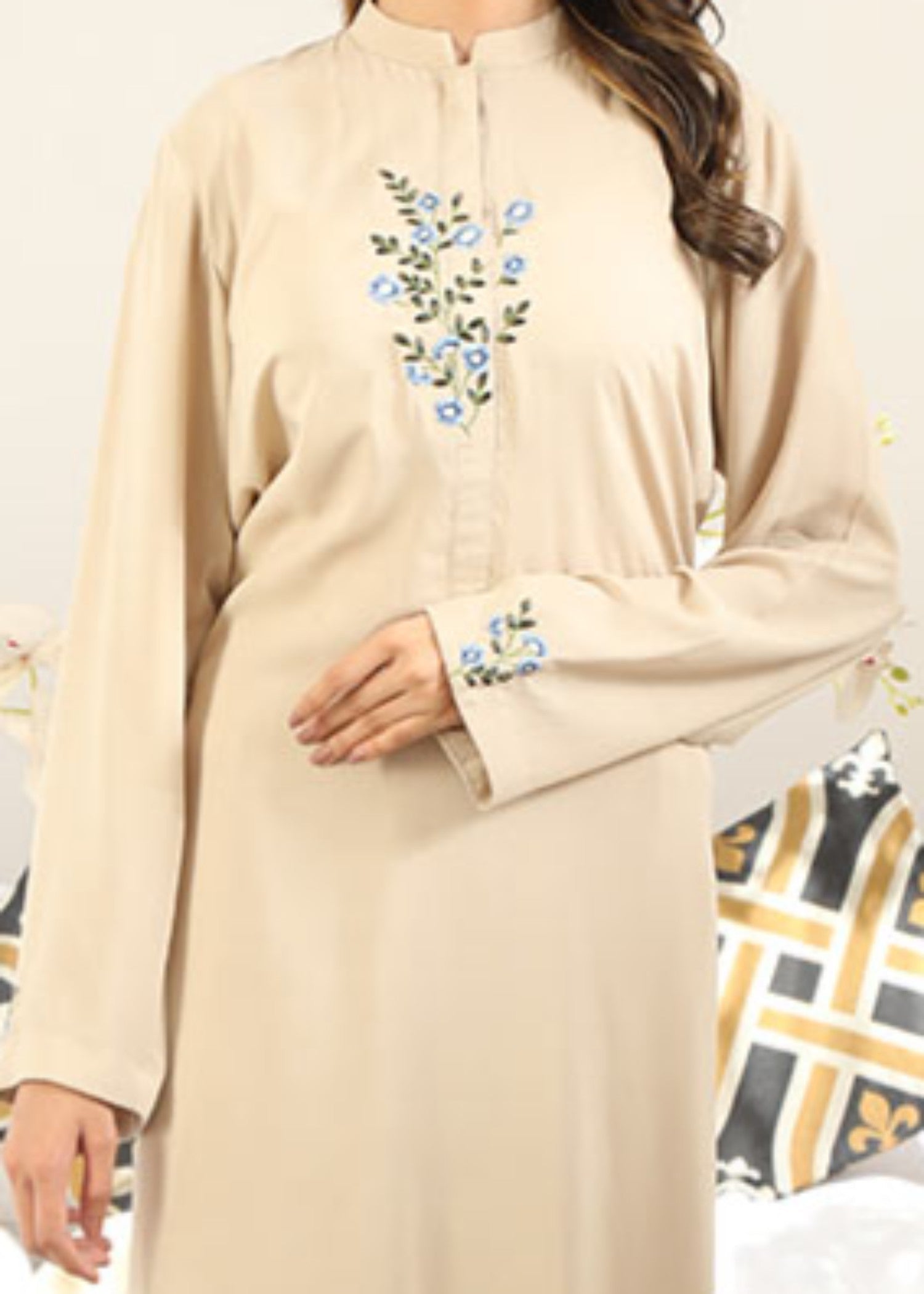 Najia Zia SAND EMBROIDERED SUIT (STITCHED) Women 2pcs