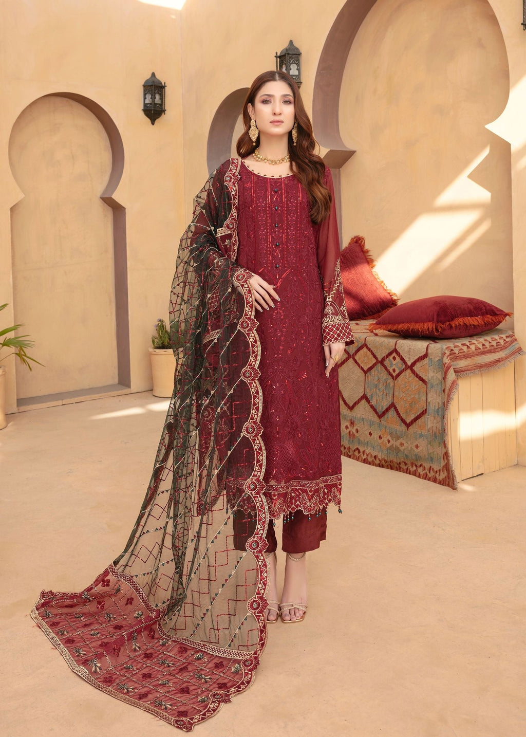 Mah-e-Rooh JJ 5105 GULAAB Women 4pcs