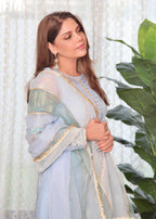 Hem Lotus Outfit Baby Blue Women 4pcs