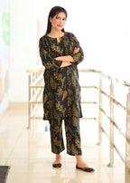 Anabya Garments PetaL Black Women 2pcs