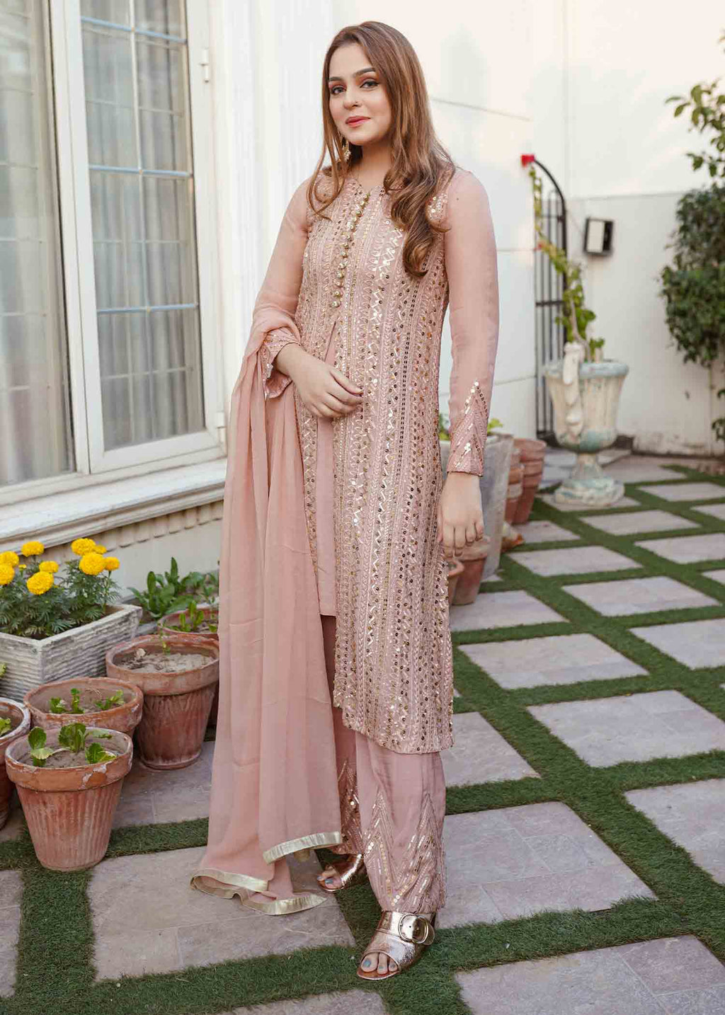 Rang-e-Haya Ufaq / Light Peach Women 4pcs