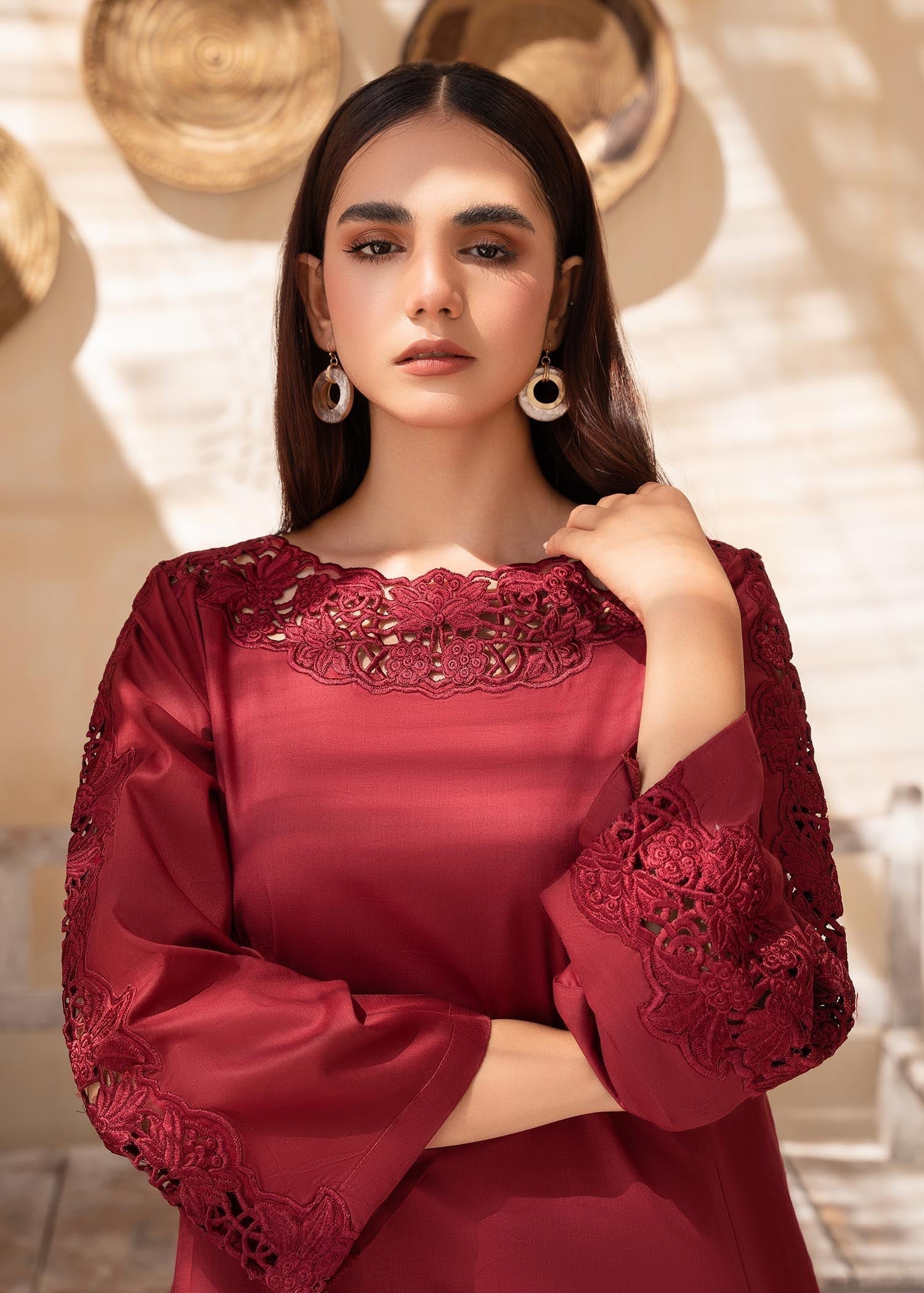 Sahibas By Mirza Ruby Maroon Women 2pcs