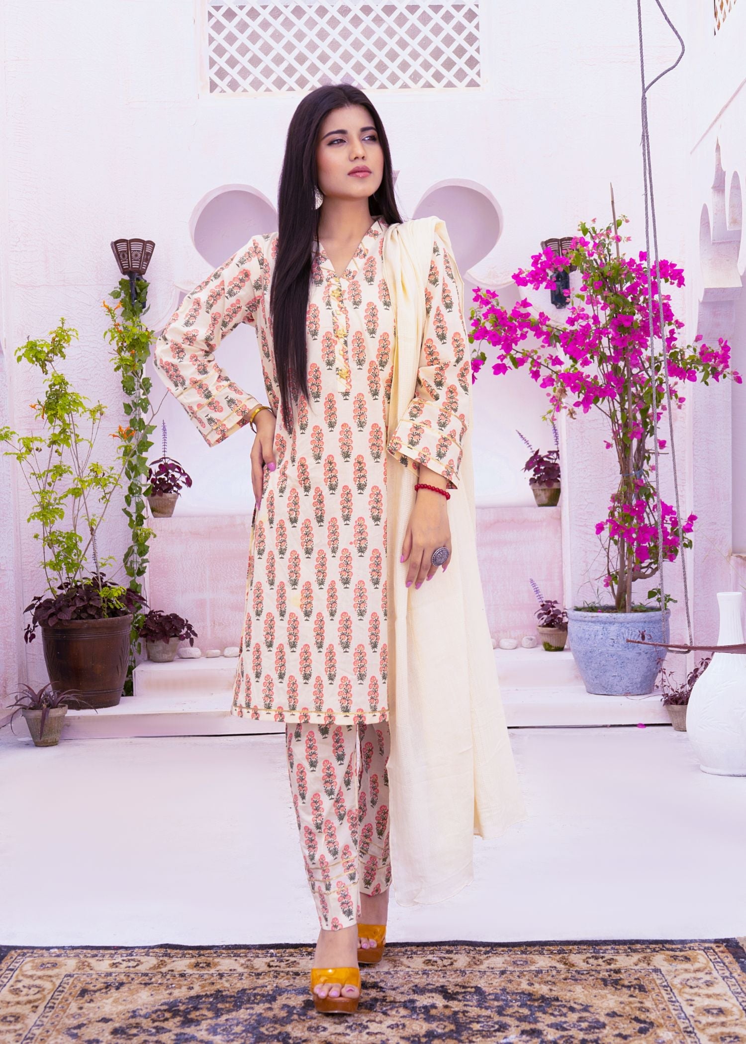 Alsiyab Soha Beige Women 3pcs