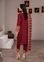 Zebaye Shaya Gulaab US 519 Mahroon(SB) Women 3pcs