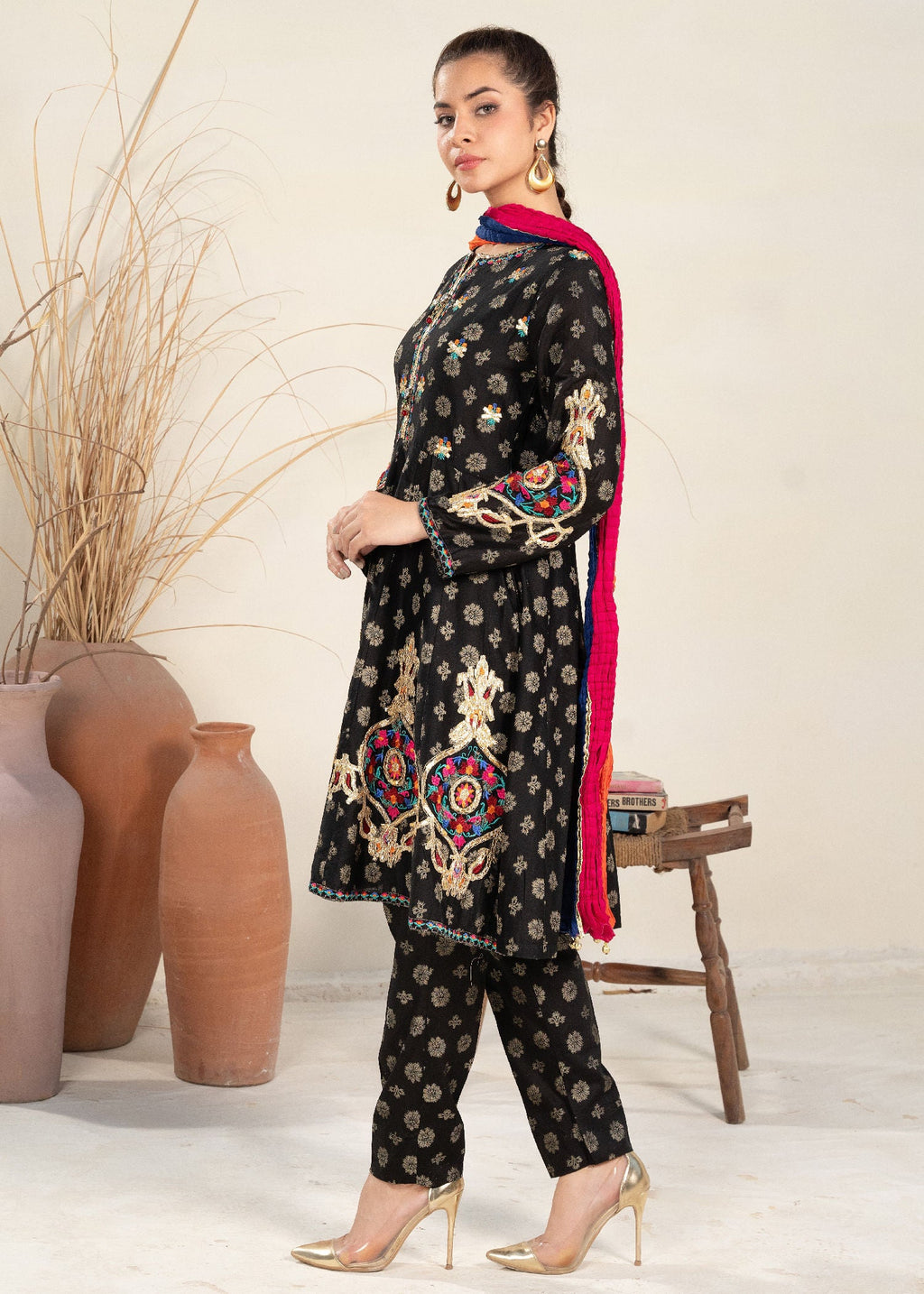 Sahibas By Mirza Rangoli Black Women 3pcs