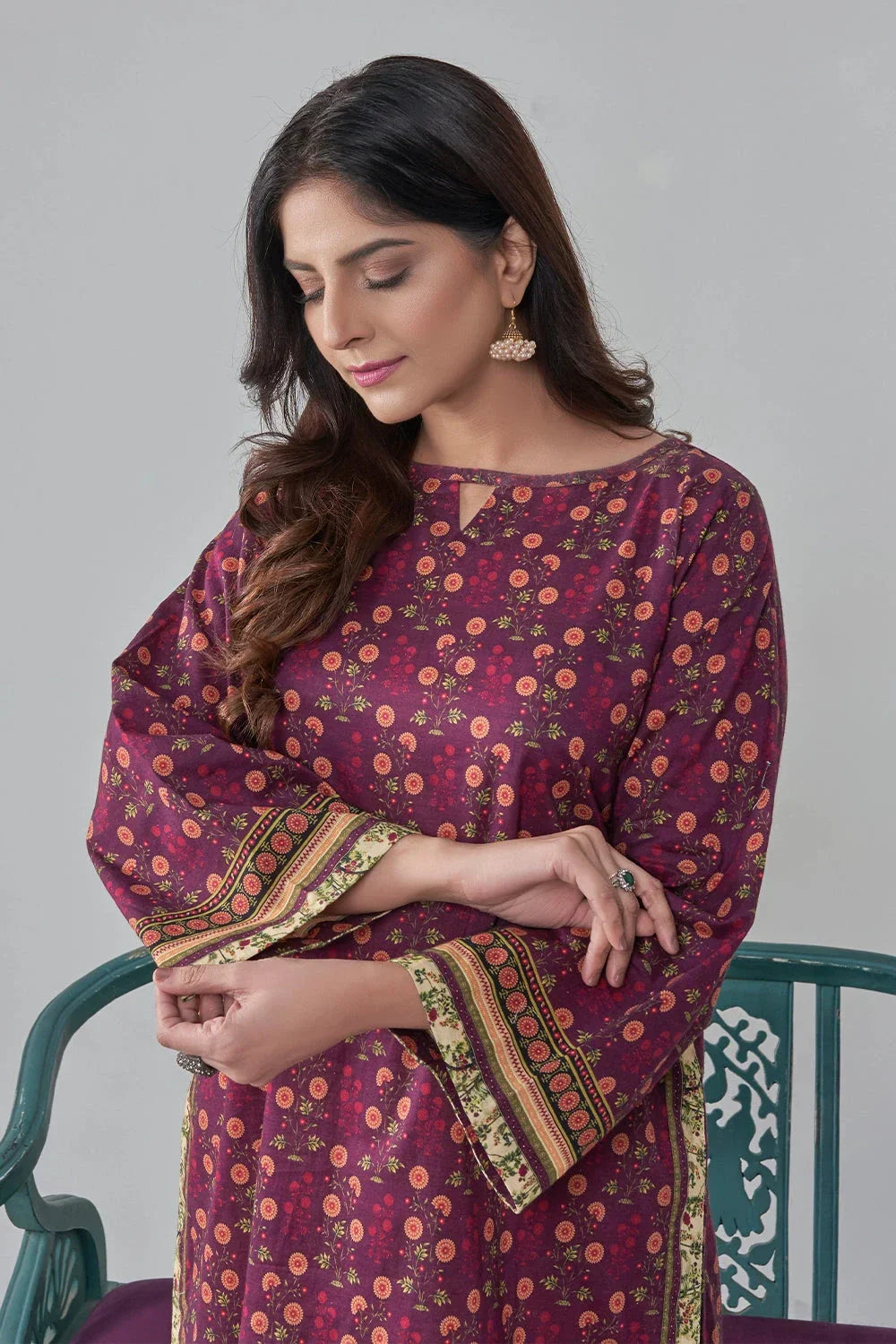 Khas Stitched Printed Lawn Shirt and Trouser RKTW 3033 Women 2pcs