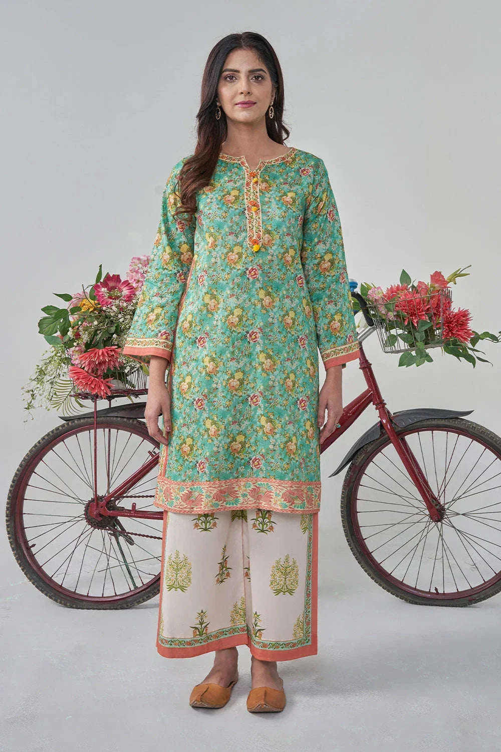 Khas Stitched Printed Lawn Shirt and Trouser RKTW 3048 Women 2pcs