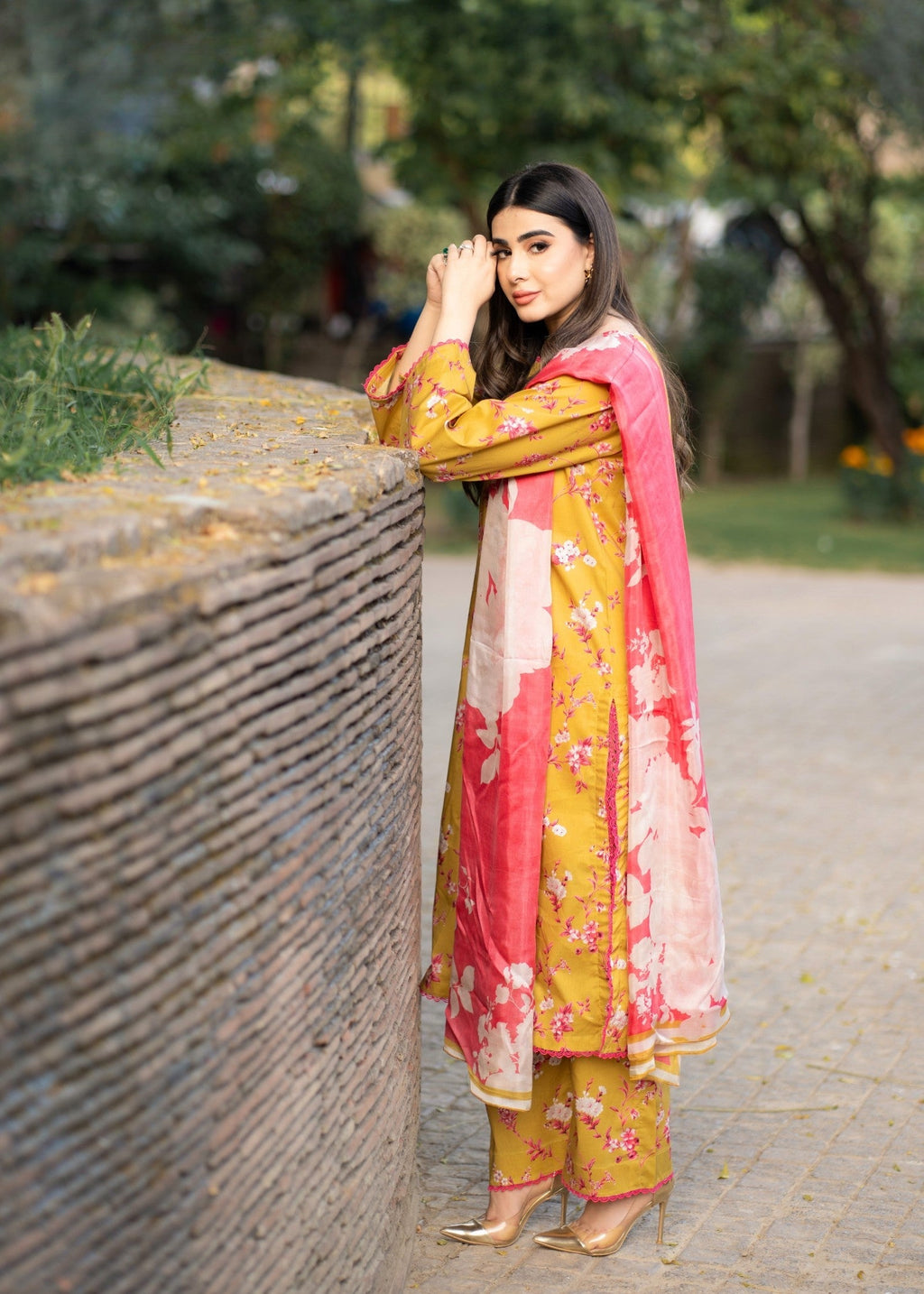 Jazayn LEMON YELLOW CAMBRIC Women 3pcs