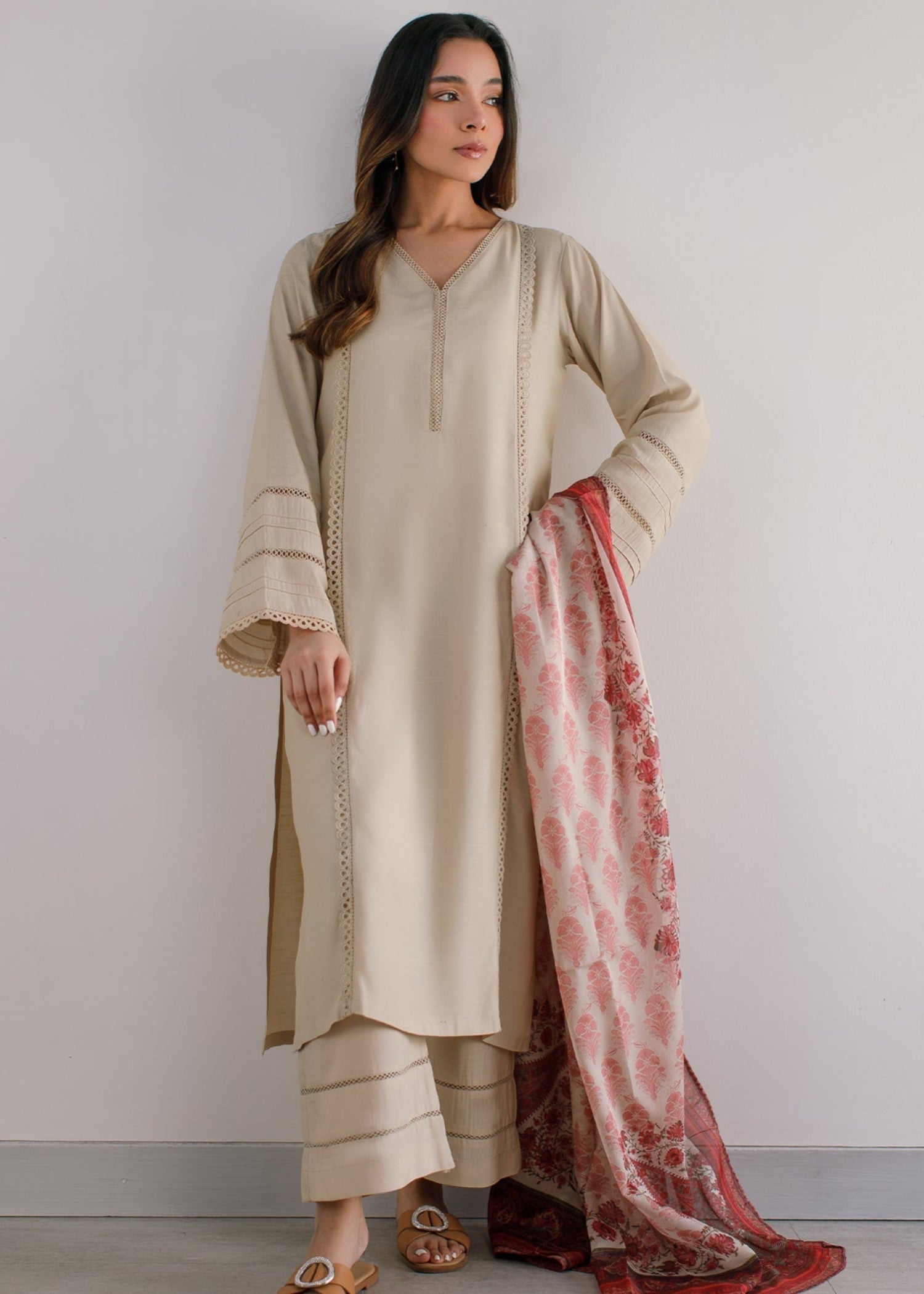 Peach Republic Raw Silk Dress 02 Women 3pcs