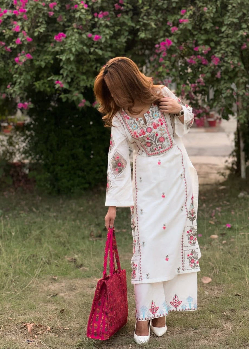 Tehzeeb Libas WHITE DOVE EMB Women 2pcs