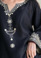 Tehzeeb Libas BLACK IRIS STITCHED Women 2pcs