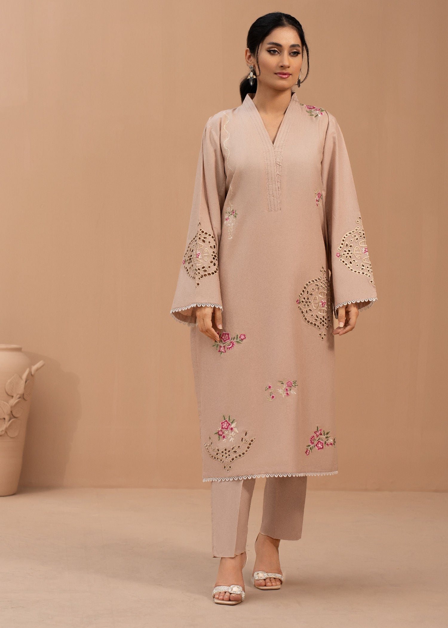 Sahibas By Mirza Wave (Beige) Women 2pcs