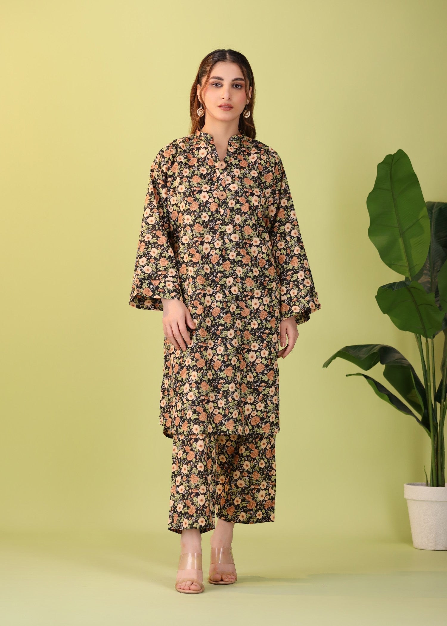 Mhw Floral Black Women 2pcs