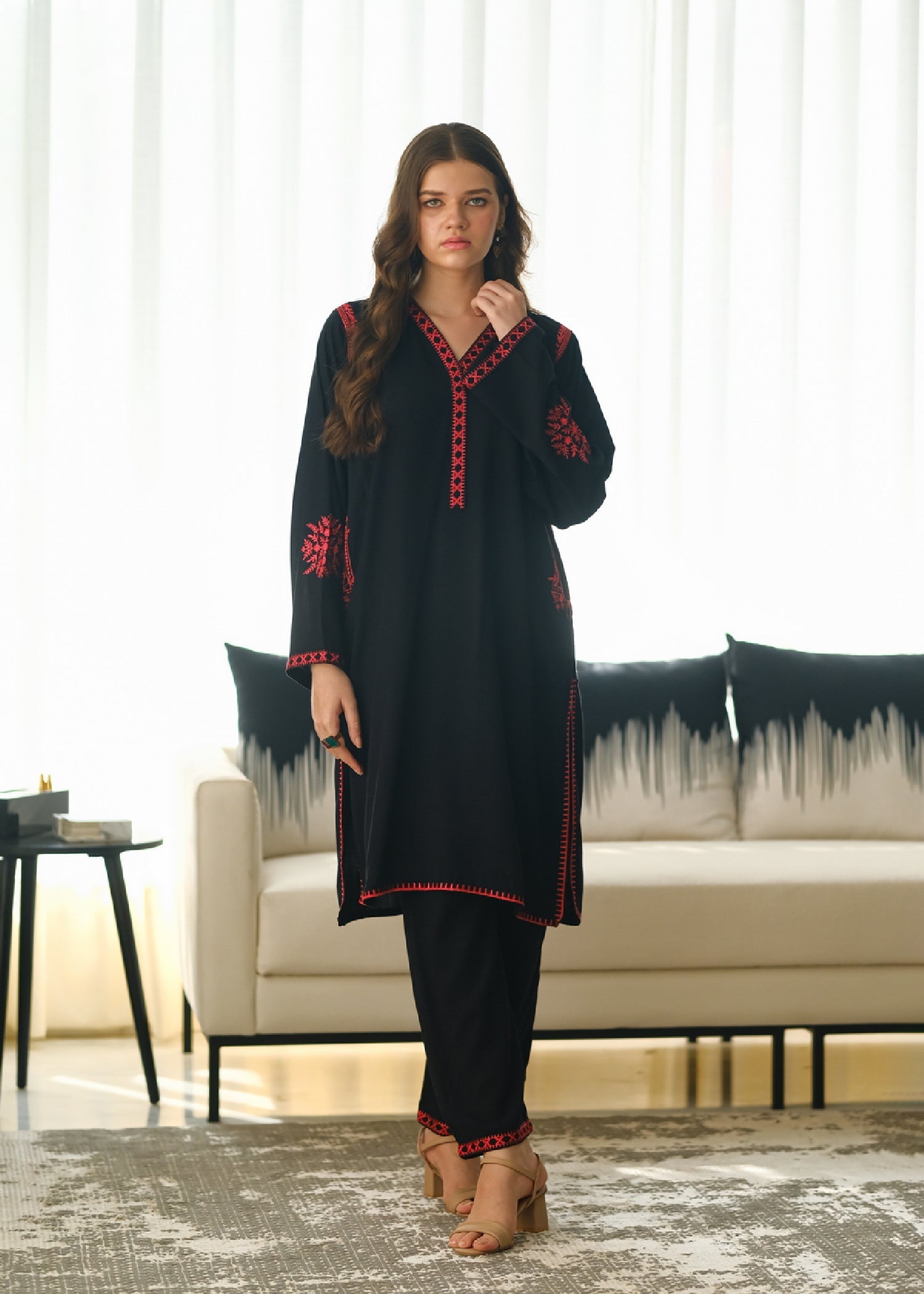 Sprinkles Scarlet Elegance Embroidered Women 2pcs
