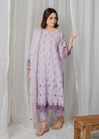 Buzzazi Lilac Wisteria Printed Suit Women 3pcs