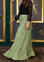 Zarsah Leher Pants Pistachio Green Women 1pcs