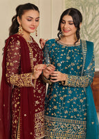 Ayesha Closet Mehndi Teal Women 3pcs