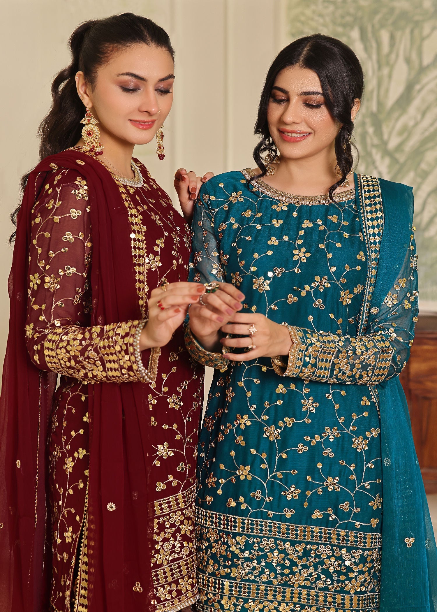 Ayesha Closet Mehndi Teal Women 3pcs