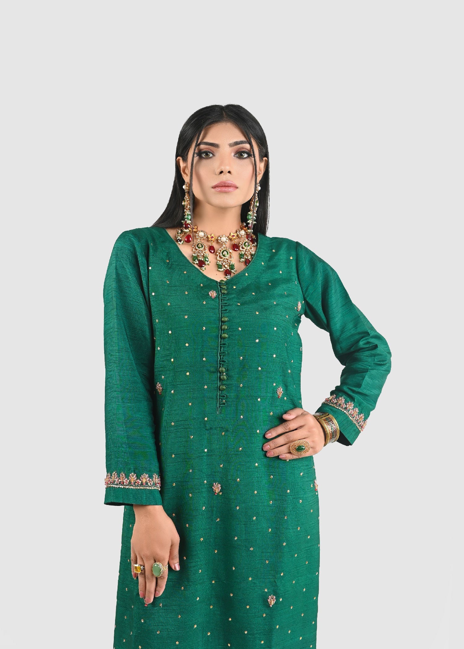 Unaiza Mir Emerald Coord Set Women 2pcs