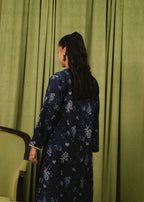 Buzzazi Navy Blue Printed Suit Women 2pcs