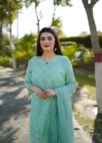 Four Season Boutique Forever Cotton Aqua Blue Women 3pcs