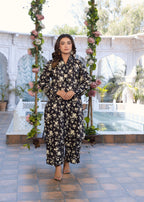 Zarsah Black Printed Suit ZSS 1004 Women 2pcs