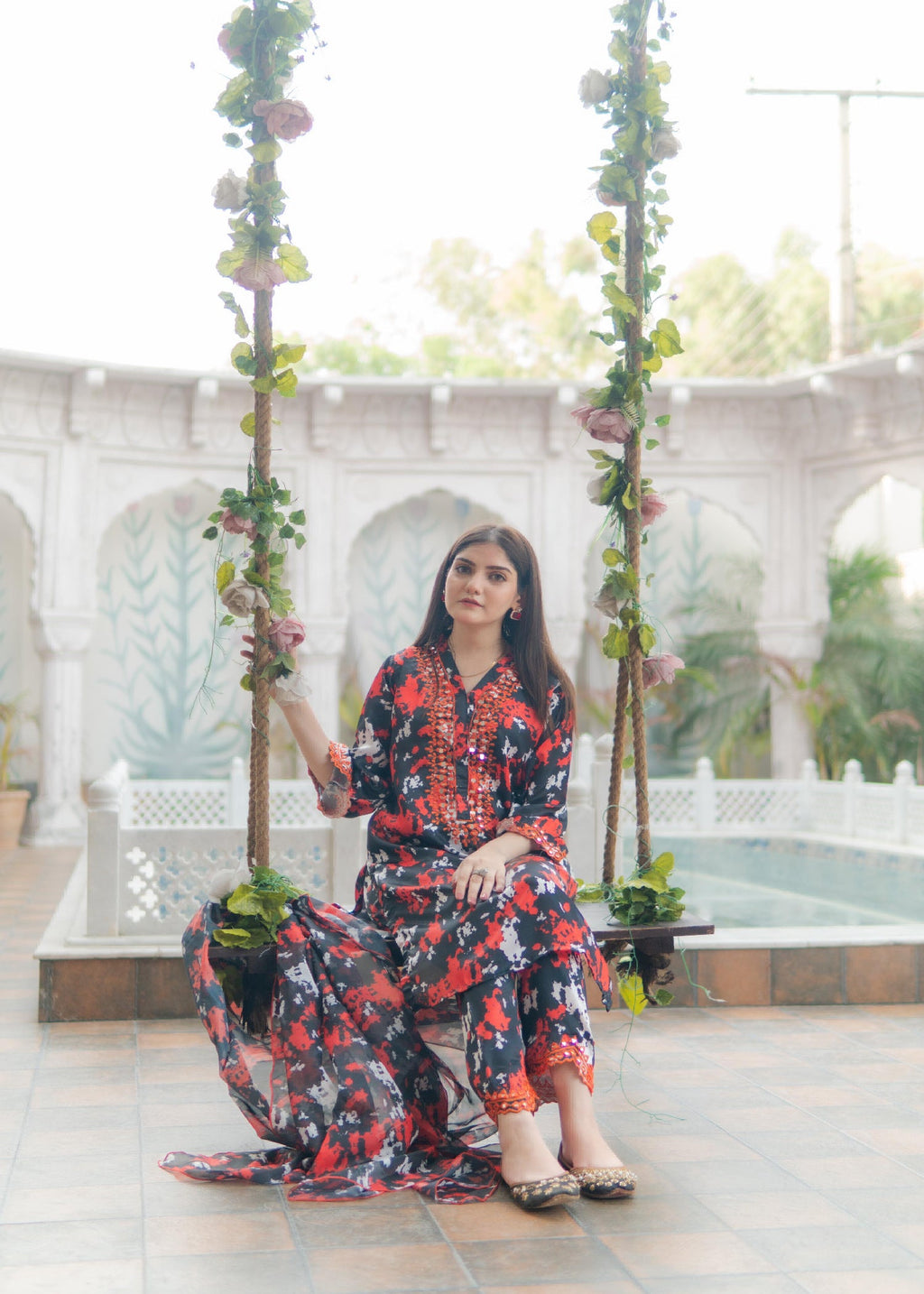 Rangoon Clothing Allysa Charcoal Citrus Women 3pcs