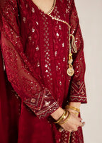 Manahils Angrakha 099 MELANIE MEHROON Women 3pcs