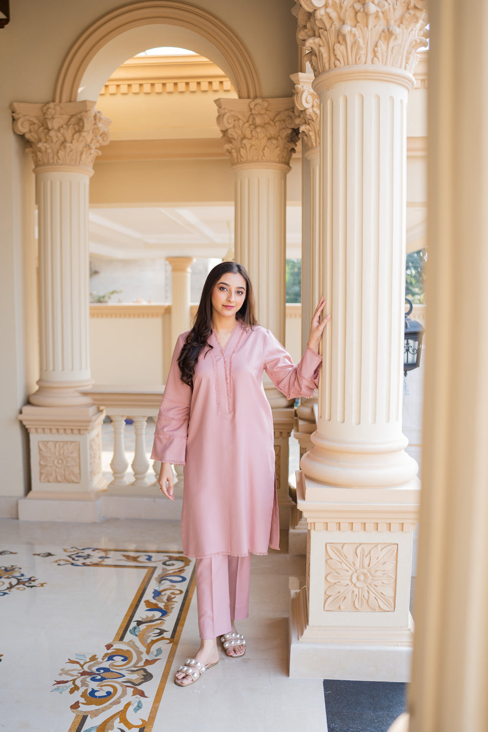 Aisling By Nirmal Pastel Pink Women 2pcs