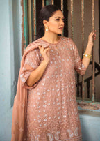 Anum Jung BEIGE CHIFFON EMB 194 Women 4pcs