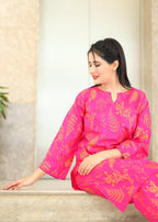 Anabya Garments Petal Pink Women 2pcs